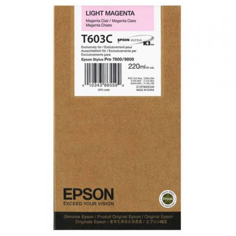 Картридж Epson T603C (C13T603C00), светло-пурпурный