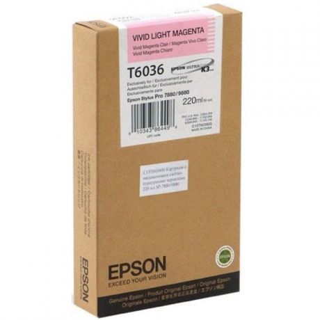 Картридж Epson T6036 (C13T603600), светло-пурпурный