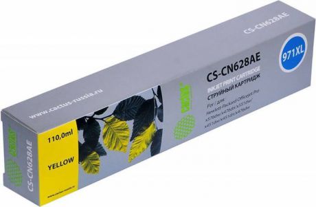 Cactus CS-CN628AE №971XL, Yellow картридж струйный для HP OfficeJet Pro X476dw/X576dw/X451dw