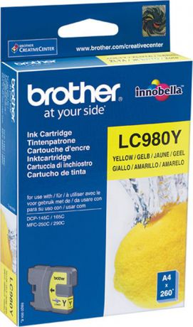 Brother LC980Y, Yellow картридж для Brother DCP-145C/DCP-165C/DCP-195C/DCP-375CW/MFC-250C