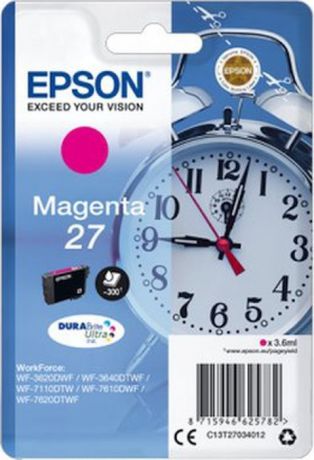 Картридж Epson 27 (C13T27034022), пурпурный