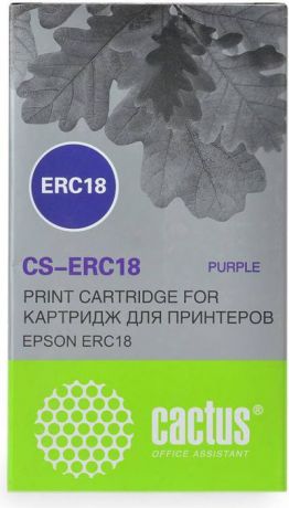 Cactus CS-ERC18, Purple картридж ленточный для Epson ERC 18/ER 4615-R