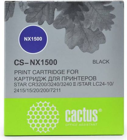 Cactus CS-NX1500, Black картридж ленточный для Star NX-1500/24xx/LC-8211