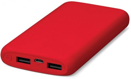 Внешний аккумулятор TTEC PowerSlim 10 000 мАч., цвет: красный