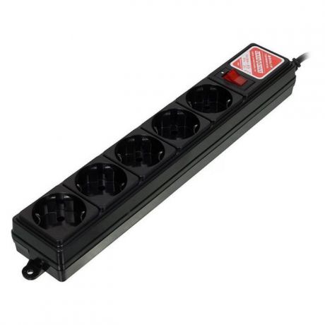 Сетевой фильтр Powercube SPG-B-10-BLACK 5 розеток, 3 м, 607265, черный