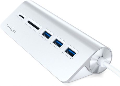 Satechi ST-TCHCRS, Silver USB-концентратор Type-C - Micro/SD Card Reader /USB 3.0
