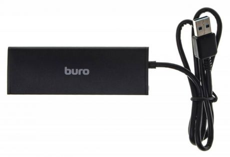 Разветвитель Buro USB 3.0, 4 порта, цвет черный