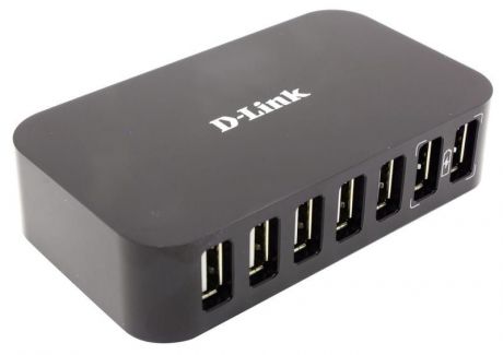 Разветвитель D-Link DUB-1370 USB 3.0, 7 портов, цвет черный