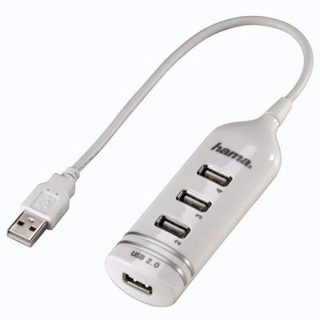 Hama USB Hub H-39788 4xUSB, White