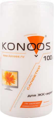 Салфетки для ЖК-экранов Konoos KBF-100, 100 шт