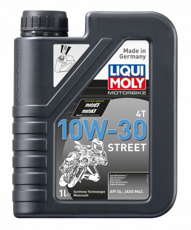 Масло моторное Liqui Moly "Motorbike 4T Street", НС-синтетическое, 10W-30, 1 л