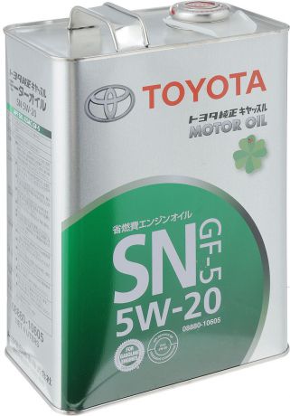 Масло моторное "Toyota", синтетическое, класс вязкости 5W-20, 4 л