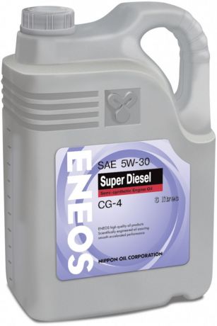 Масло моторное ENEOS "Super Diesel CG-4", полусинтетическое, 5W-30, 6 л