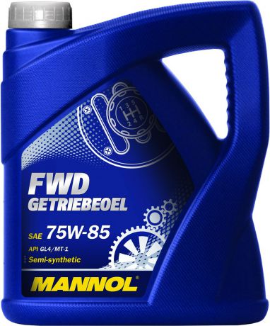 Масло трансмиссионное MANNOL "FWD Getriebeoel", 75W-85, полусинтетическое, 4 л
