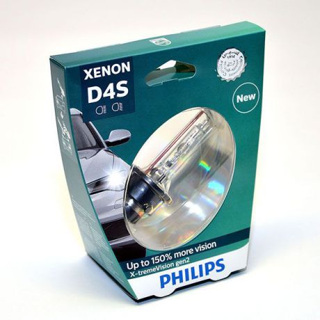 Лампа автомобильная ксеноновая Philips "WhiteVision gen2", цоколь D4S, 85 Вт. 42402 XV2S1