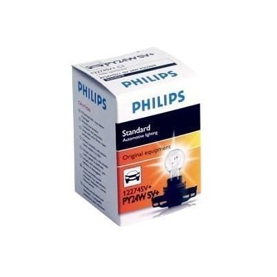 Сигнальная автомобильная лампа Philips PY24W 12V-24W (PGU20/4) (серебристый дизайн) HiPerVision Silver Vision. 12274SV+C1