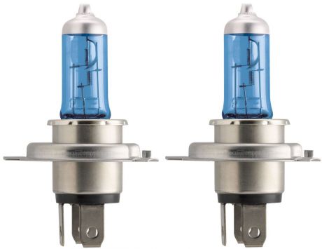 Лампа автомобильная галогенная Philips "Crystal Vision", для фар, цоколь H4 (P43t), 12V, 60/55W, 2 шт + цоколь W5W, 12V, 5W, 2 шт