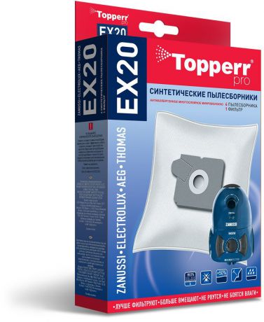 Topperr EX20 фильтр для пылесосов Zanussi, Electrolux, AEG, 4 шт