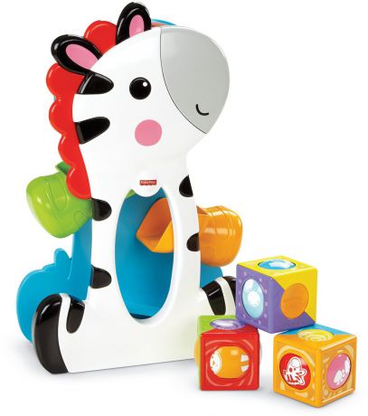 Fisher-Price Infant Toys Развивающая игрушка Зебра с волшебными кубиками