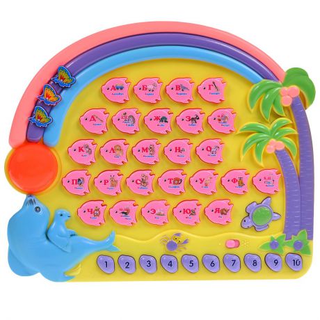 Развивающая музыкальная игрушка "Волшебная азбука", цвет: желтый, розовый