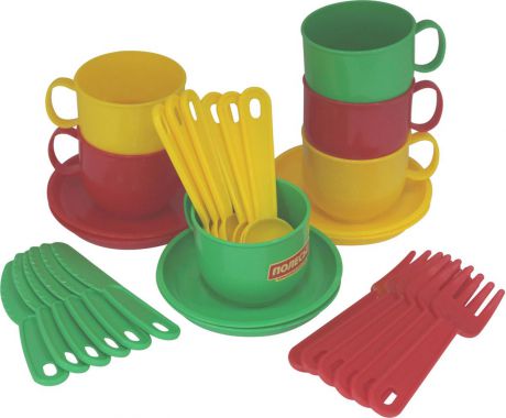 Полесье Набор игрушечной посуды Минутка 9585, цвет в ассортименте
