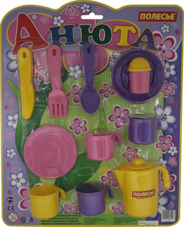 Полесье Набор игрушечной посуды Анюта 35943, цвет в ассортименте
