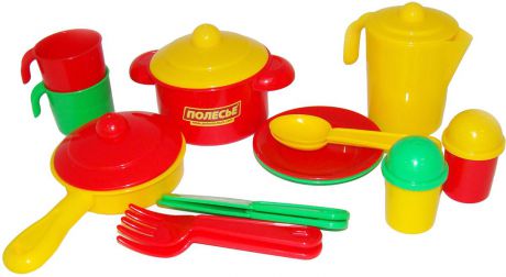 Полесье Набор игрушечной посуды Настенька на 2 персоны 3902, цвет в ассортименте