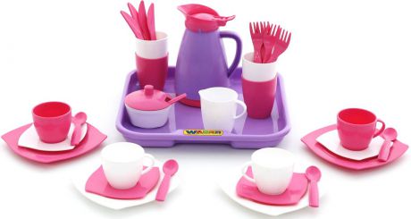 Полесье Набор игрушечной посуды Алиса Pretty Pink 40657, цвет в ассортименте