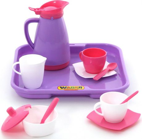 Полесье Набор игрушечной посуды Алиса Pretty Pink 40589, цвет в ассортименте