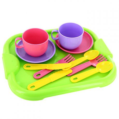 Набор детской посуды "Минутка", 11 предметов, цвет в ассортименте