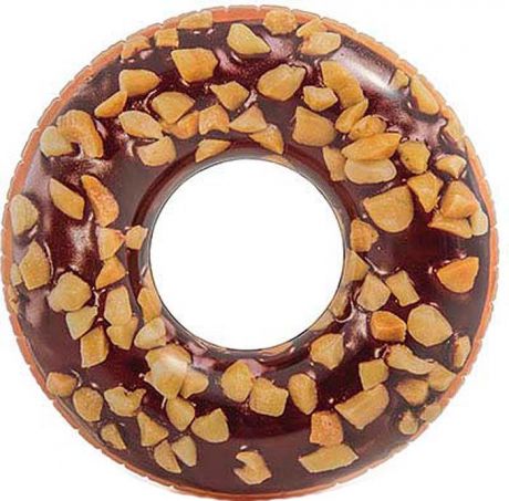 Круг надувной Intex "Пончик шоколадно-ореховый", 114 см