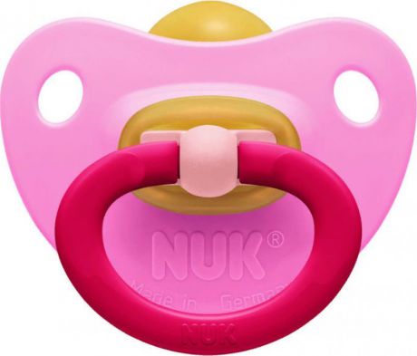 Пустышка NUK Soft, латексная, от 0 месяцев, 10725600-Розовый