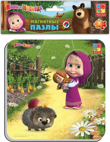 Магнитный пазл Vladi Toys "Маша с куклой", VT3204-08