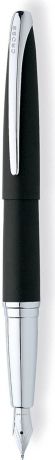 Cross Ручка перьевая ATX цвет корпуса матовый черный серебро тонкое перо