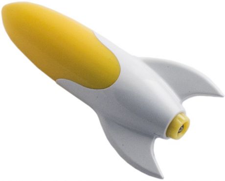Эврика Ручка шариковая Ракета №1 с фонариком цвет корпуса желтый