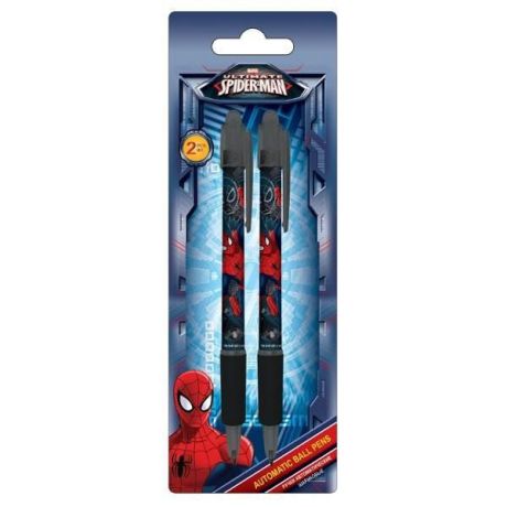 Ручки автоматические шариковые, цвет пасты синий, 2 шт. Amazing Spider-man 2