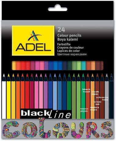 Adel Набор цветных карандашей Blackline PB 24 шт 211-2362-000