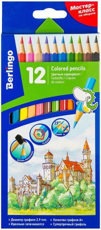 Berlingo Набор цветных карандашей Замки 12 цветов