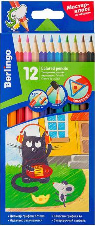 Berlingo Набор цветных карандашей Жил-был кот 12 шт