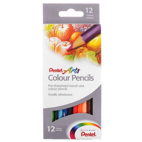 Pentel Цветные карандаши "Colour Pencils", 12 цветов