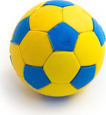 Эврика Ластик Футбольный мяч №3 цвет желто-синий
