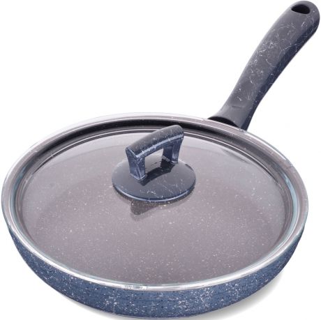 Сковорода "Mayer & Boch" с крышкой, с антипригарным покрытием, цвет: серый. Диаметр 24 см. 80227