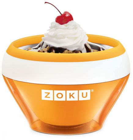 Мороженица Zoku "Ice Cream Maker", цвет: оранжевый, 150 мл. ZK120-OR