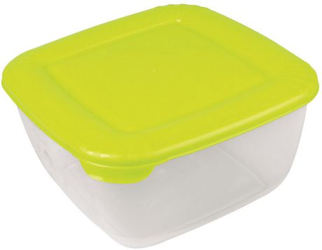 Контейнер пищевой Plast Team "Polar", цвет: лайм, 1,5 л, 16,8 х 16,8 х 8,5 см