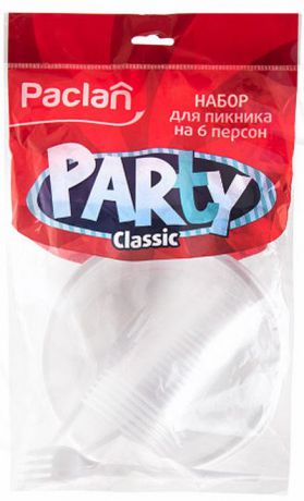 Набор одноразовой посуды Paclan "Party", 18 предметов