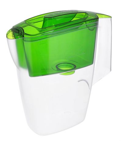 Фильтр-кувшин Гейзер "Мини", с картриджем, цвет: прозрачный, зеленый, 2,5 л