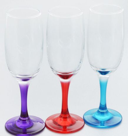 Набор бокалов для шампанского Pasabahce "Enjoy ", цвет: прозрачный, 190 мл, 3 шт