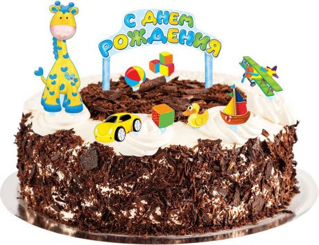 Страна Карнавалия Набор для украшения торта С днем рождения Малыш 1116136