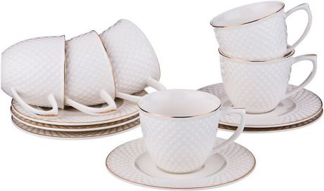 Набор посуды для кофе Lefard "Диаманд Голд", 359-294, 90 мл, 12 предметов