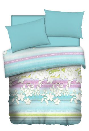 Комплект белья Carte Blanshe "Jade", 1,5-спальный, наволочки 50x70, цвет: голубой. 333446